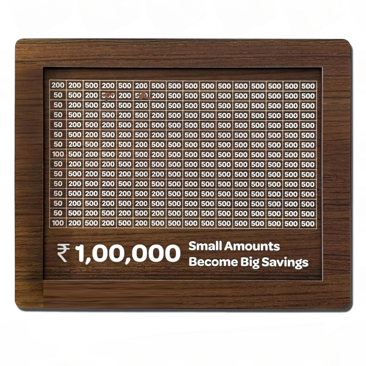 Money Bank Wooden Piggy Bank for Kids & Adults, Piggy Bank with Numbers